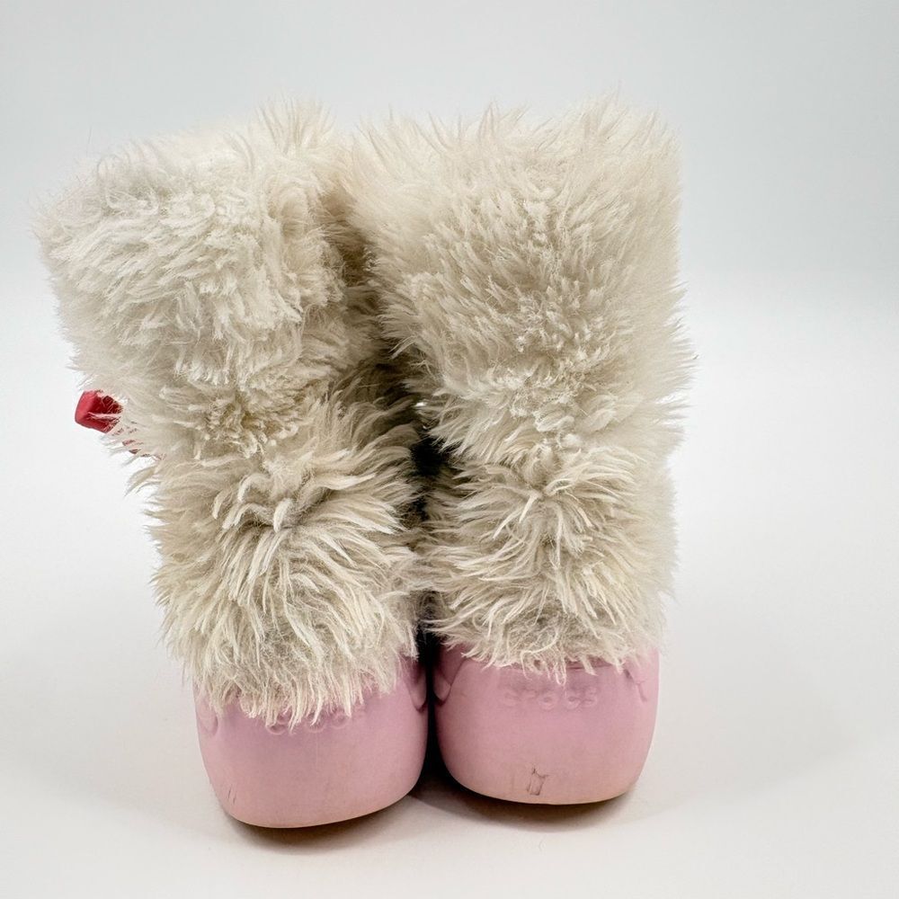 Crocs | Pink and White Fur-Lined Boots - Picture 6 of 7
